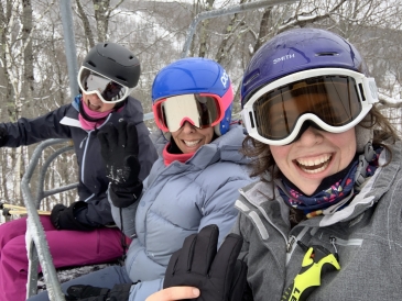 Mom and I on the ski lift!