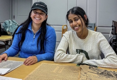 Looking at the Dartmouth archives in Rauner Library