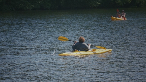 Kayaking on the river