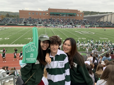 Friends enjoying the Homecoming game