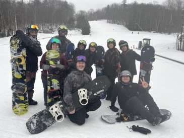 Snowboarding at the Dartmouth Skiway