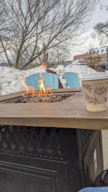 Nothing beats coffee by an open fire during the heart of winter! 