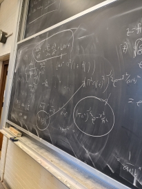 Blackboard with physics on it