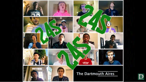 Dartmouth Aires performing a song for the '24s