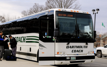 Students and community members boarding the Coach Students and community members boarding the Coach
