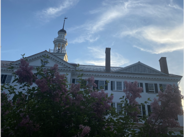 Dartmouth Hall Highlighted by the Sunset