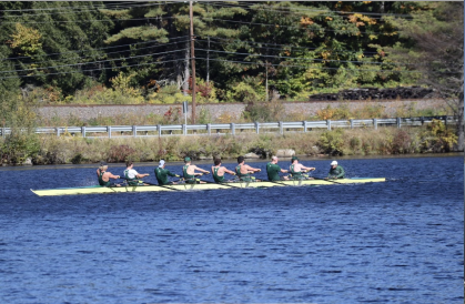 Rowing practice on the Connecticut River