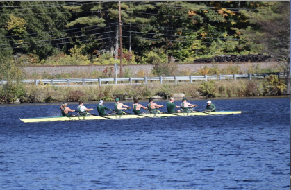 Rowing practice on the Connecticut River Rowing practice on the Connecticut River
