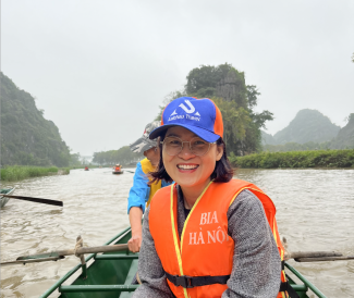 My host mom on a rafting adventure!