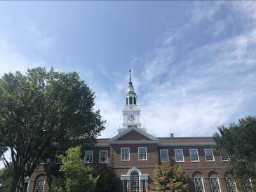 Baker-Berry library in front of a blue sky