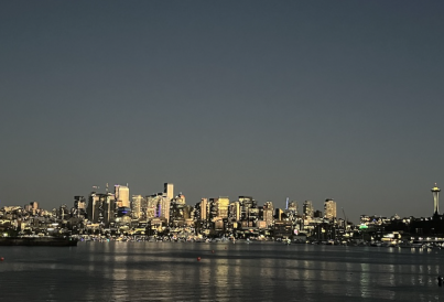 An image of the Seattle skyline across the water