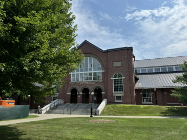 A snapshot of the Alumni Gymnasium on a nice summer day.