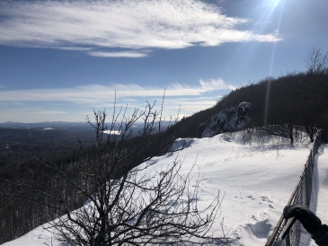 The beautiful view from atop Holt's Ledge; part of the skiway!