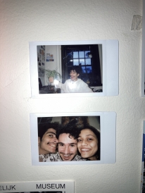 Two polaroids of my friends and I
