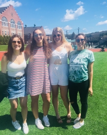 My friends and I at the spring football game!