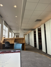 The view of the third-floor of Baker library.