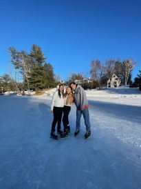 Lili and friends Gyuri & Matt ice skating