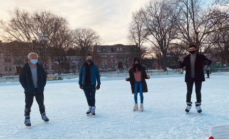 Ice Skating on the Green with some Friends!
