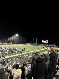 A photo of the football game Memorial Field, taken from the stands. 