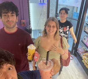 My friends and I having boba.