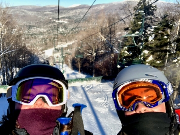 Ski lift selfie