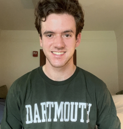 Matt with a Dartmouth sweatshirt