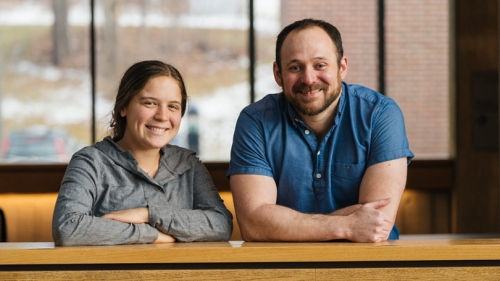 Shannon Sartain '21 and Research Assistant Professor David Lutz