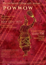 the poster for Dartmouth's 45th annual powwow