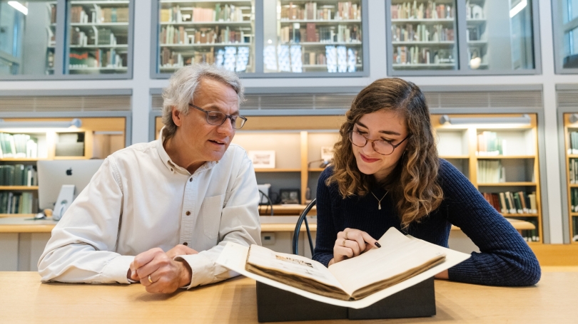 Jay Satterfield (left) and Caroline Cook ’21