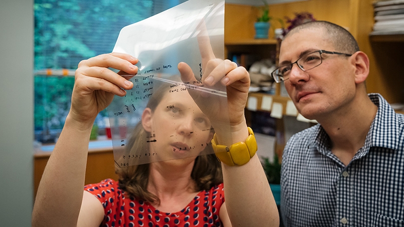 Professor Michael Ragusa and Postdoctoral Research Associate Sarah Katzenell