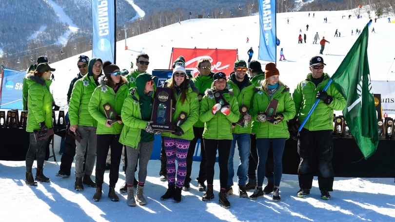 Dartmouth Ski team Dartmouth ski teams with trophy