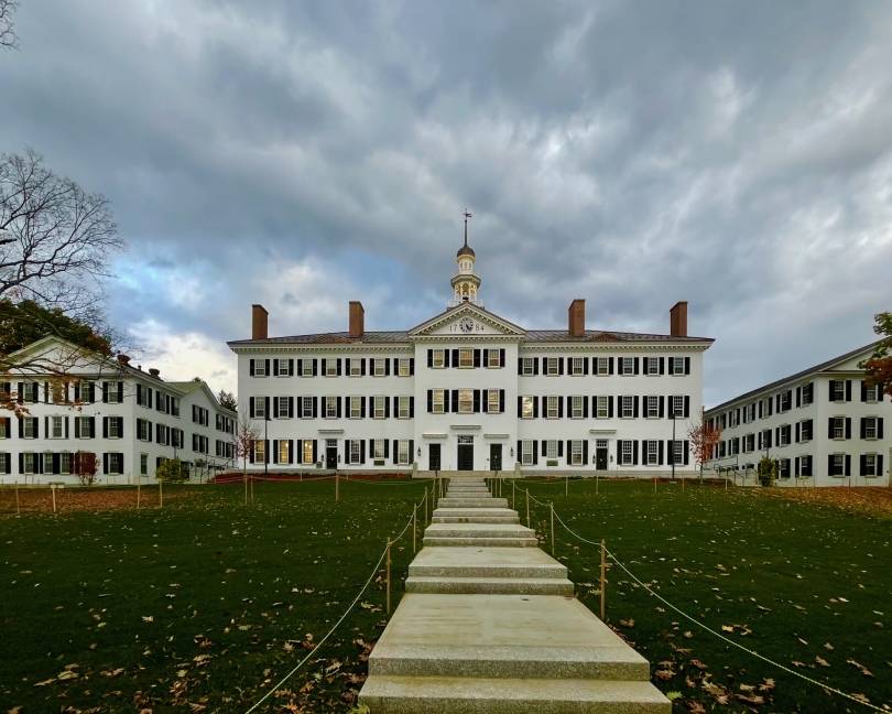 A photo of the front of Dartmouth Hall