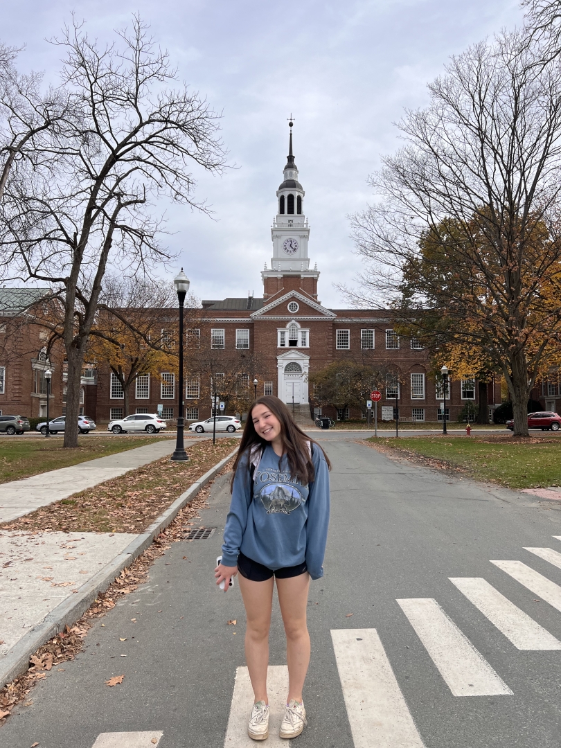 Daphna in front of Tuck Drive!