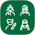 An icon showing four alumni in various professions