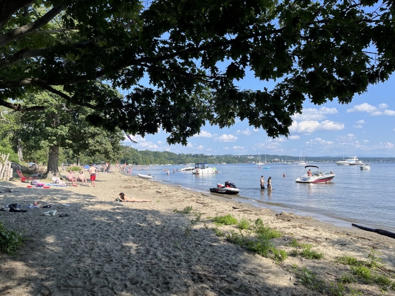 A Burlington beach on Lake Champlain