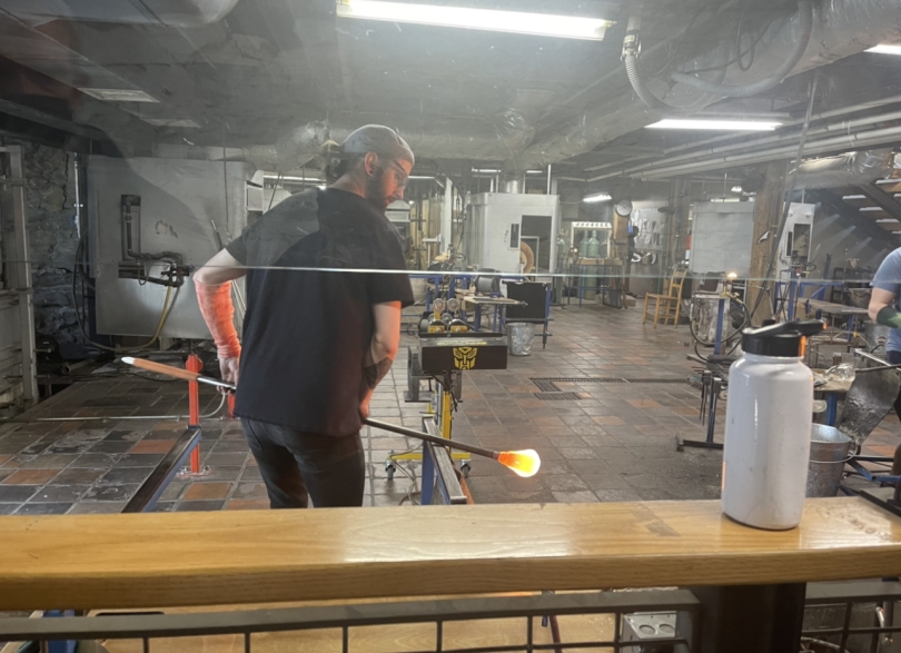 a man making glass