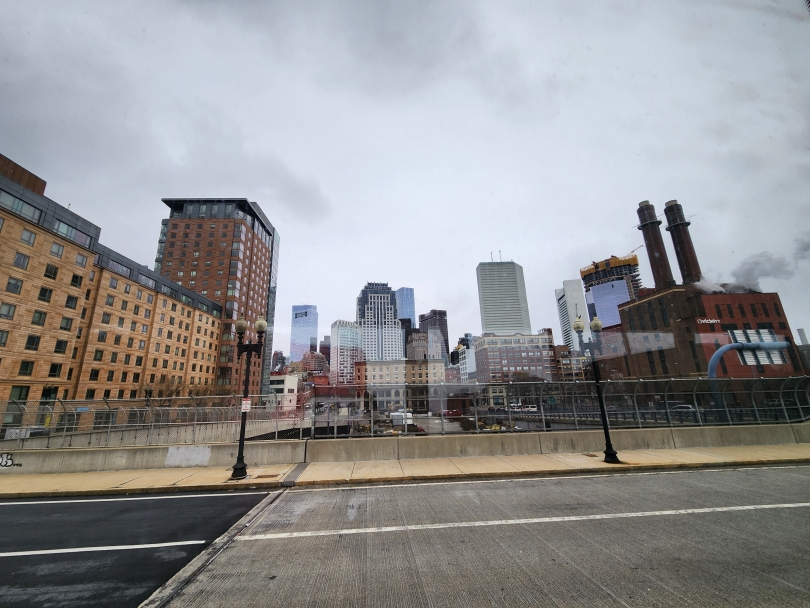 View of Boston upon arrival 