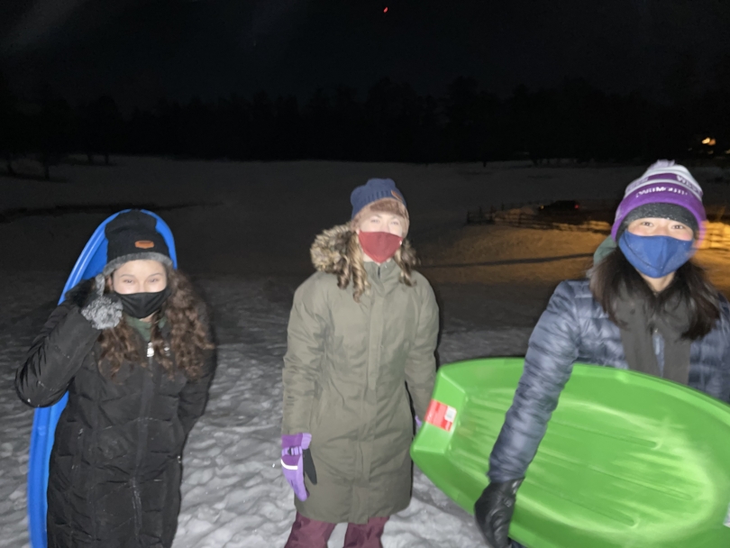 sydney wuu night sledding