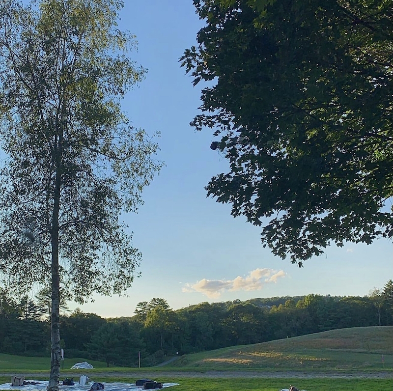the view from the golf course on campus, a great place for taking walks. a golf course