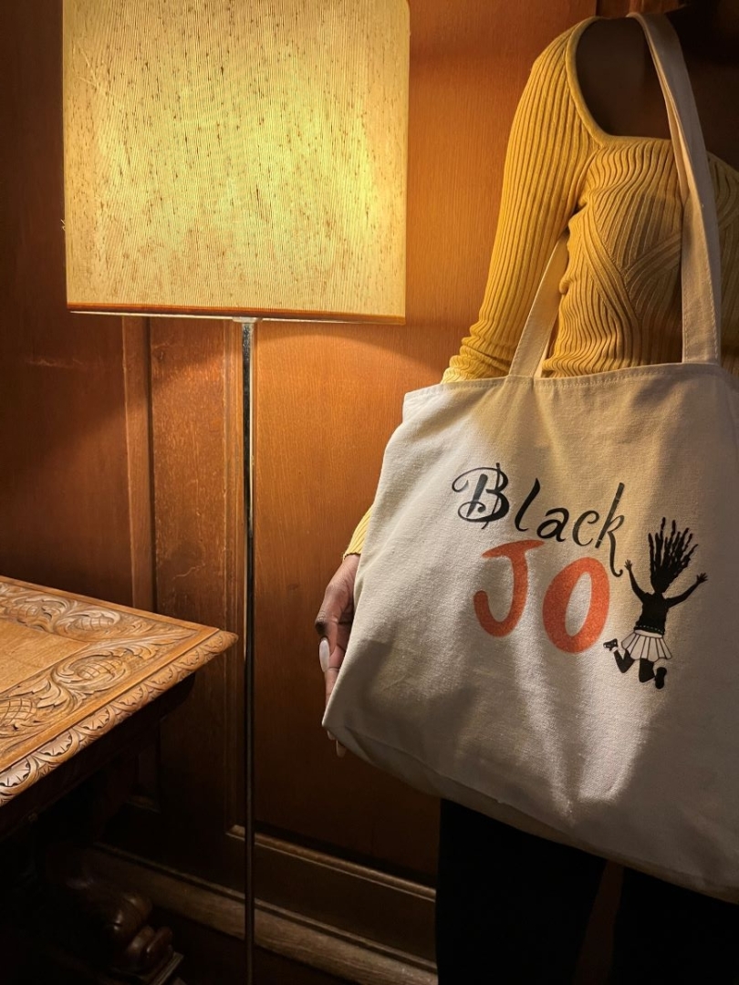 A picture of the Black Joy Tote bag