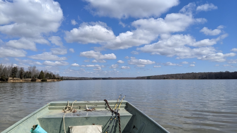 Took a boat out on the local lake!