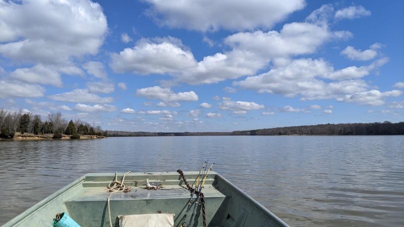 Took a boat out on the local lake! 