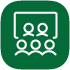 A graphic of people watching a pannel