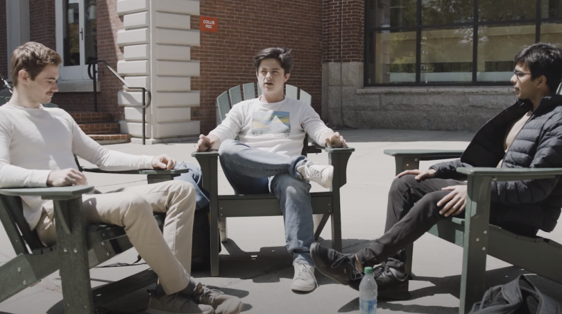 Me and a couple of friends having a chat outside of the Collis Center 