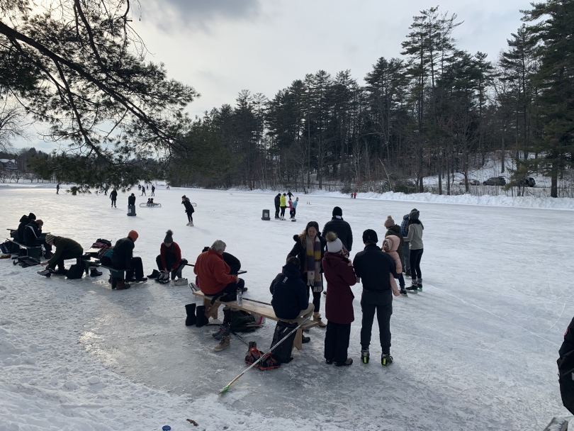 Occom Pond during winter Occom Pond during winter