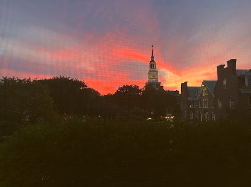 The sunset from my dorm window!