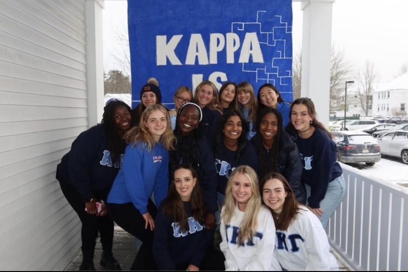 some members of a sorority at Dartmouth posing for a picture