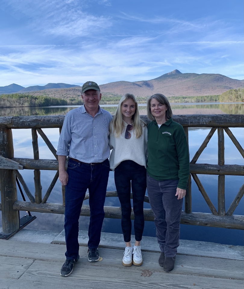 My parents and I exploring the nature around the Lodge