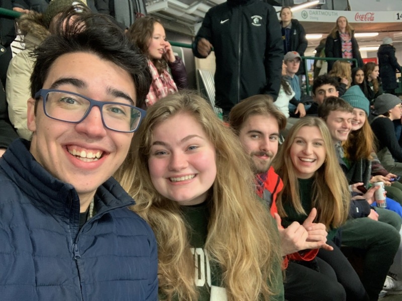 Me and my friends at the hockey game!
