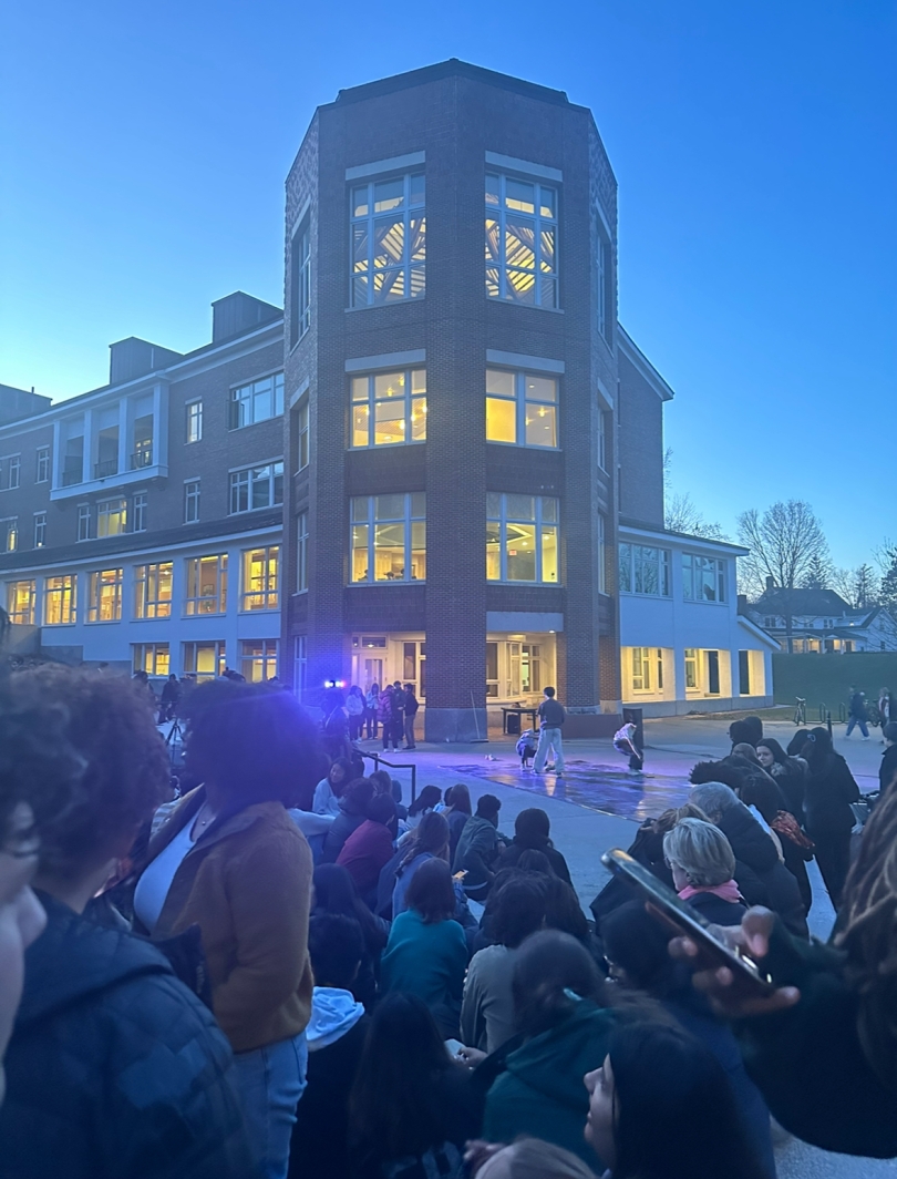The expansive perspective of the dancer's stage outside of Kemeny courtyard.